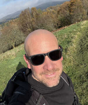 Phil Loaring in a field